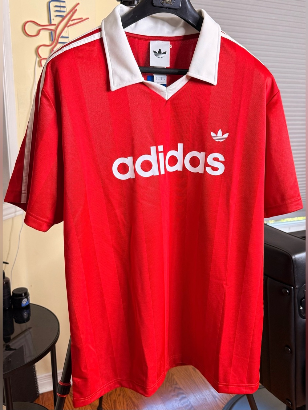 Gorgeous ADIDAS Red Short-Sleeve Trefoil Logo Jersey!!!